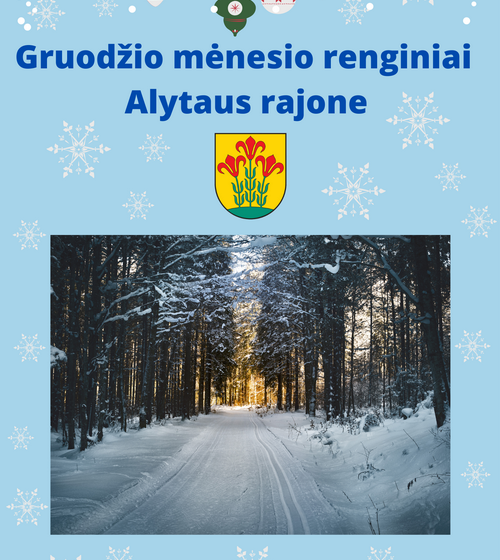  Gruodžio mėnesio renginiai  Alytaus rajone-2021