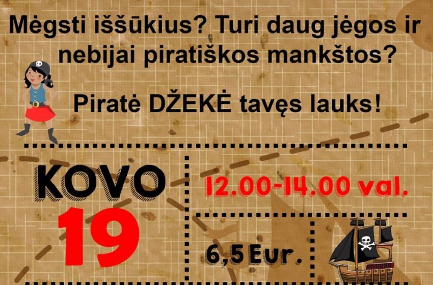  Mažylio studija kviečia susitikti su Pirate Džeke!