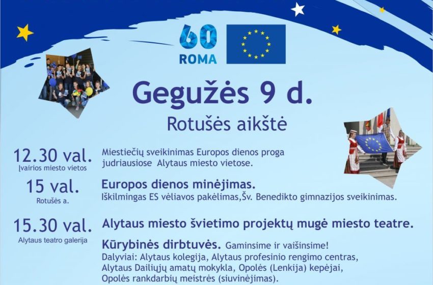  Europos dieną Alytuje kvepės pyragais