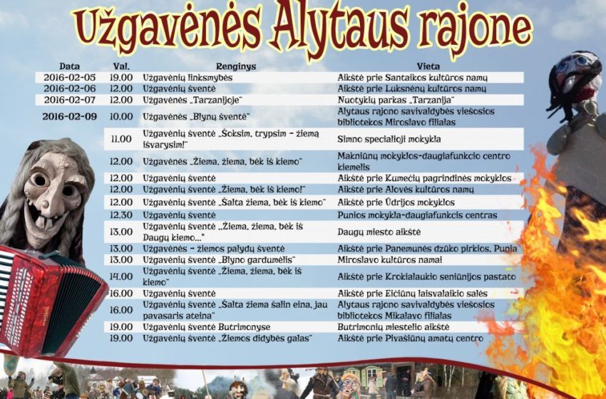  Užgavėnių šventės Alytaus rajone