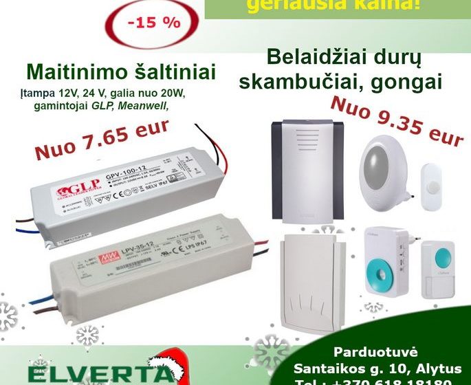  Apie maitinimo šaltinius LED juostoms ir ne tik