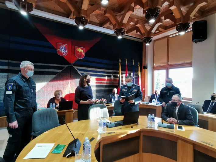  Lazdijų r. PK lankėsi Lietuvos policijos generalinis komisaras Renatas Požėla
