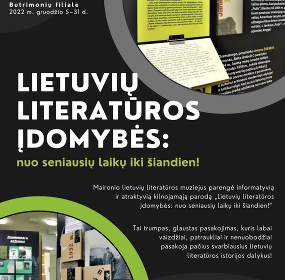  Alytaus r. bibliotekose – kilnojamoji Maironio literatūros paroda „Lietuvių literatūros įdomybės: nuo seniausių laikų iki šiandien!“ Kviečiame!