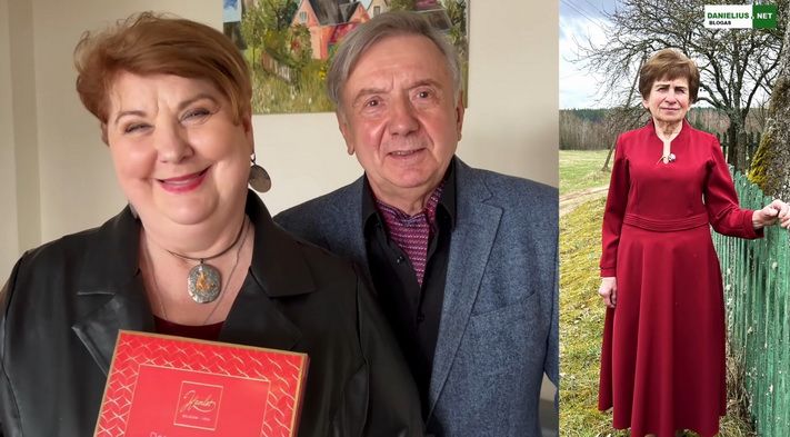  Aktoriai Larisa Kalpokaitė ir Jonas Braškys su 80-uoju jubiliejumi sveikina mano mamą Marytę Jakubavičienę (video)