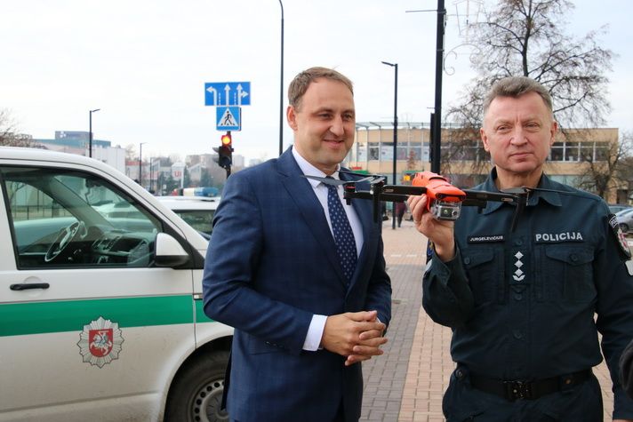  Alytaus miesto savivaldybė policijai perdavė droną