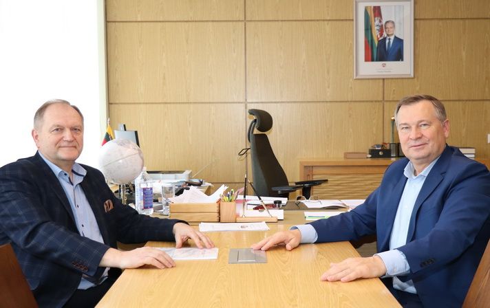  Su Alytaus kolegijos vadovu aptarė aukštojo mokslo perspektyvas regione
