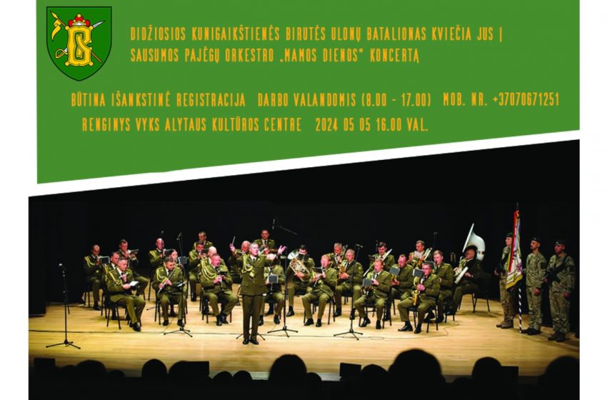  Alytaus kariškių orkestras sekmadienį kviečia visus į nemokamą Motinos dienos koncertą