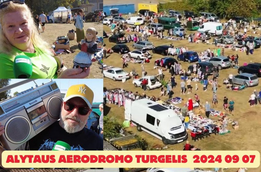  Alytaus aerodromo bagažinių turgus 2024 09 07 (video)