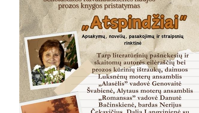  Lapkričio 23 d. Scholastika Kavaliauskienė Alytuje pristatys jau savo 24 išleistą knygą!