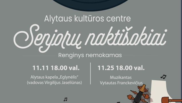  Lapkričio 11 ir 25 dienomis kviečiame į šokius Alytuje!