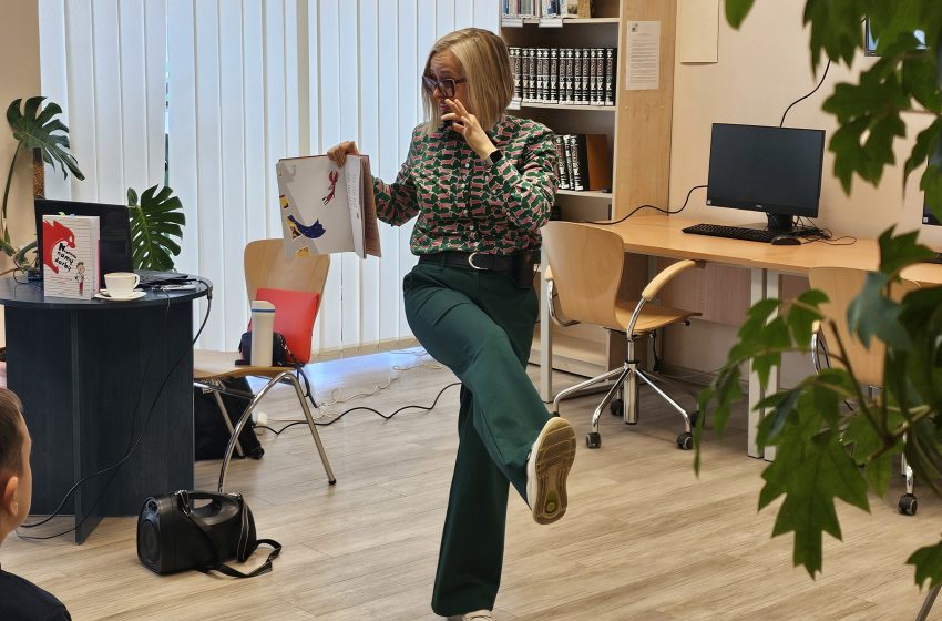 Varėnos krašto mokiniai susipažino su rašytoja ir dailininke Indre Pliuškyte-Zalieckiene