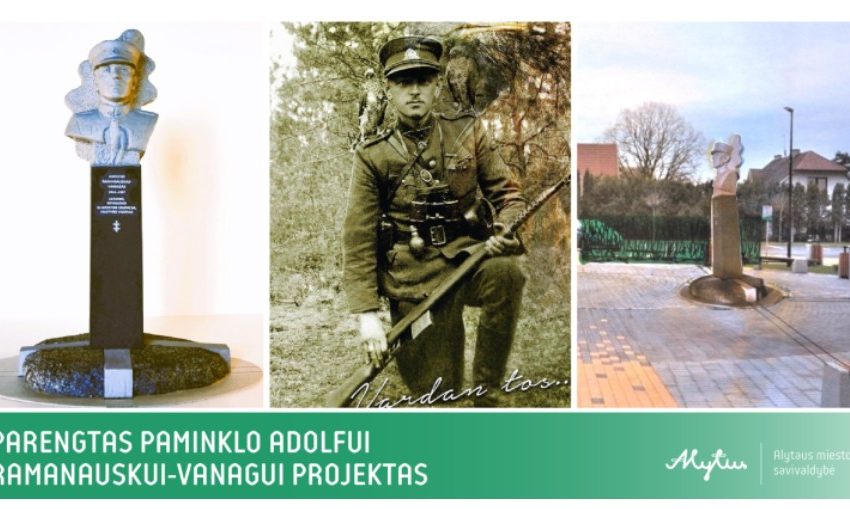 Parengtas paminklo Adolfui Ramanauskui-Vanagui projektas