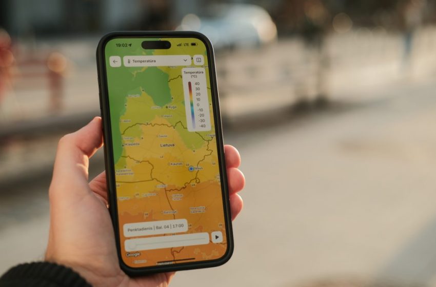 „Meteo.lt“ pristato naują mobiliąją programėlę išmaniesiems telefonams