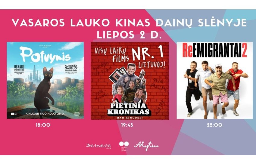  Liepos 2 d. Alytaus Dainų slėnyje – nemokamas lauko kinas