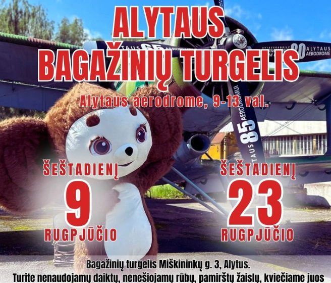  Rugpjūčio 9 d. kviečia apsilankyti Alytaus bagažinių turgelis!