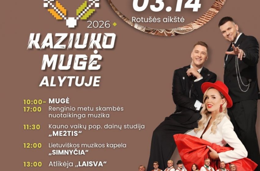  Kovo 14 d. Alytuje – Kaziuko mugė!