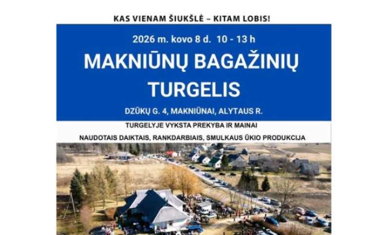  Sekmadienį Makniūnai kviečia į bagažinių turgelį!