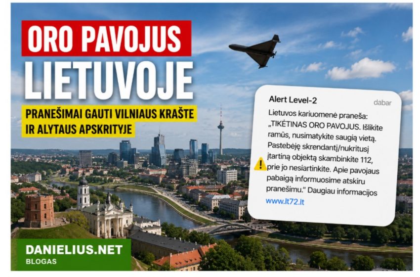  Oro pavojus Lietuvoje atšauktas