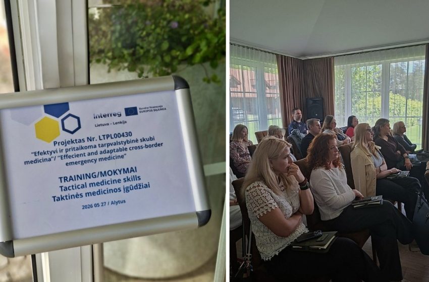  Alytaus ir Suvalkų medikams – bendri taktinės medicinos įgūdžių mokymai