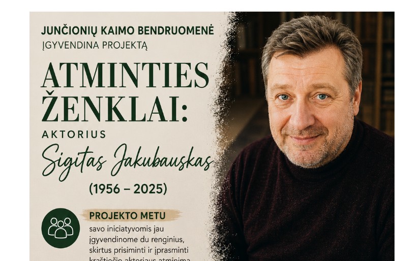  Liepos 1 d. Junčionių kaimo bendruomenė kviečia į aktoriaus Sigito Jakubausko pagerbimo renginį