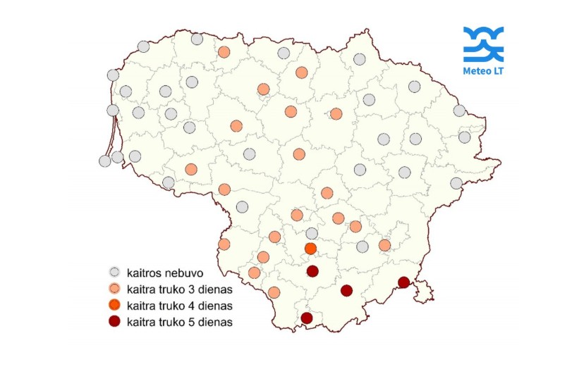  Lietuvą alino rekordinė kaitra: Varėnoje termometrai penkias dienas rodė daugiau nei 30 laipsnių