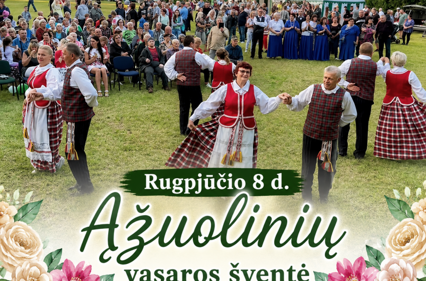 Rugpjūčio 8 d. Ąžuolinių kaime – vasaros šventė „Susitikime Ąžuoliniuose“