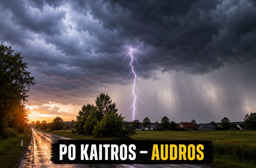 Orai Lietuvoje: po 32 laipsnių kaitros smogs audros – įvardijo, kuriuose regionuose bus pavojingiausia