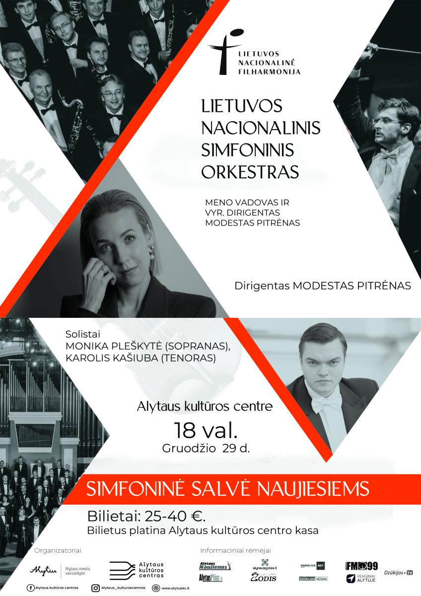 Gruodžio 24 d. 18 val. Alytaus kultūros centre vyks renginys „Simfoninė salvė naujiesiems“ 